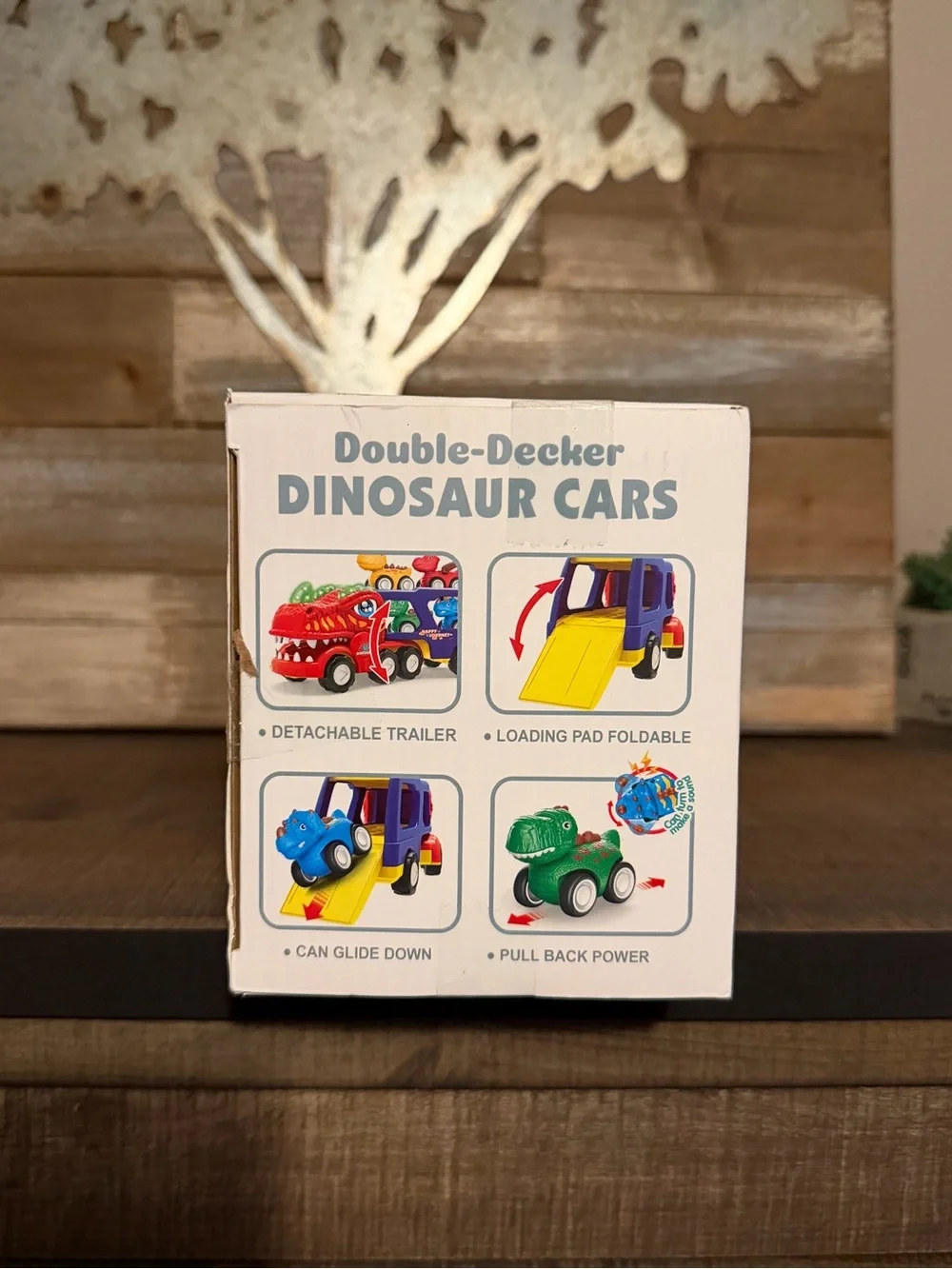 Double-Decker Dinosaur Cars Playset